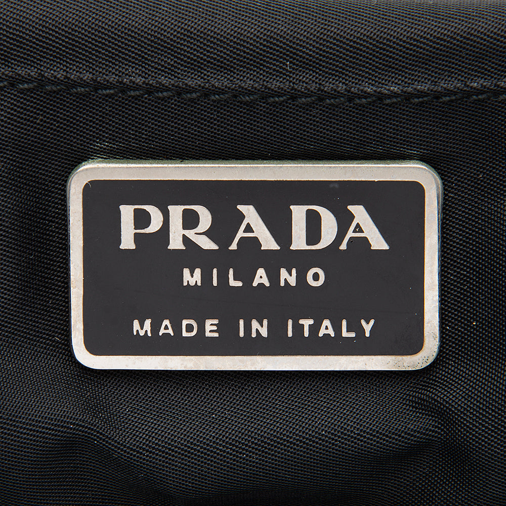 Prada Vintage Tessuto Travel Zip Around Tote (SHF-12393)