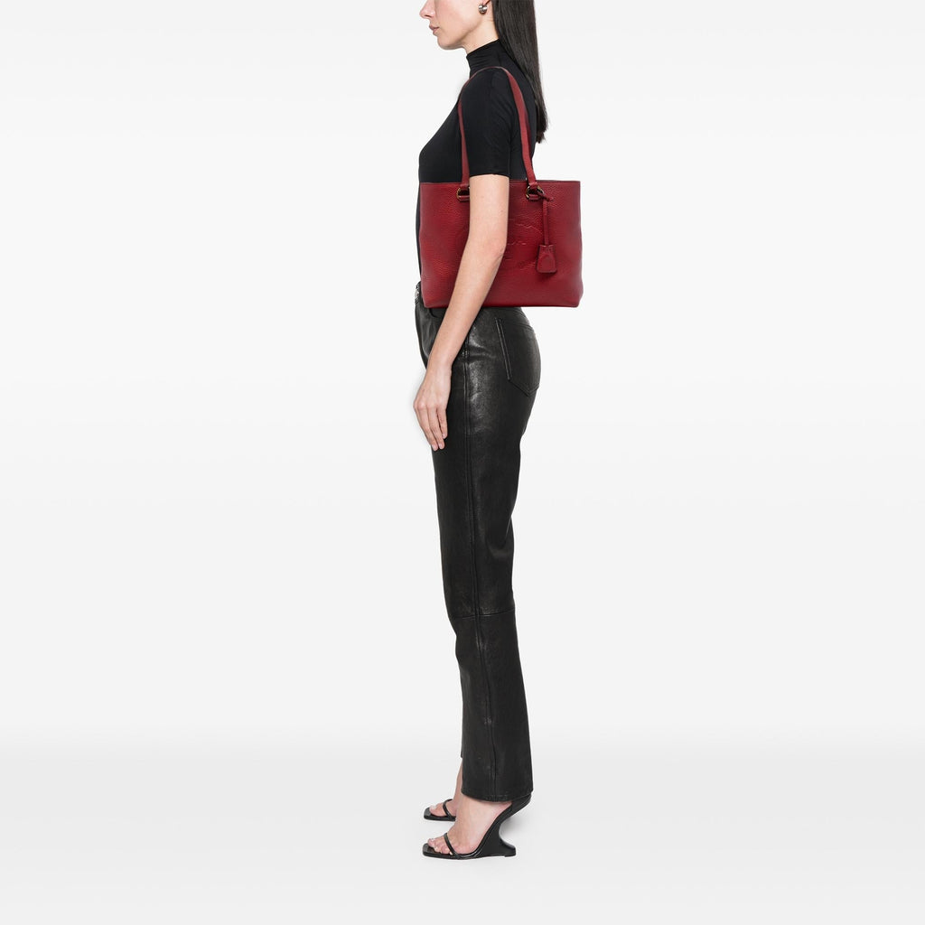 Prada Vitello Daino Canapa Logo Tote