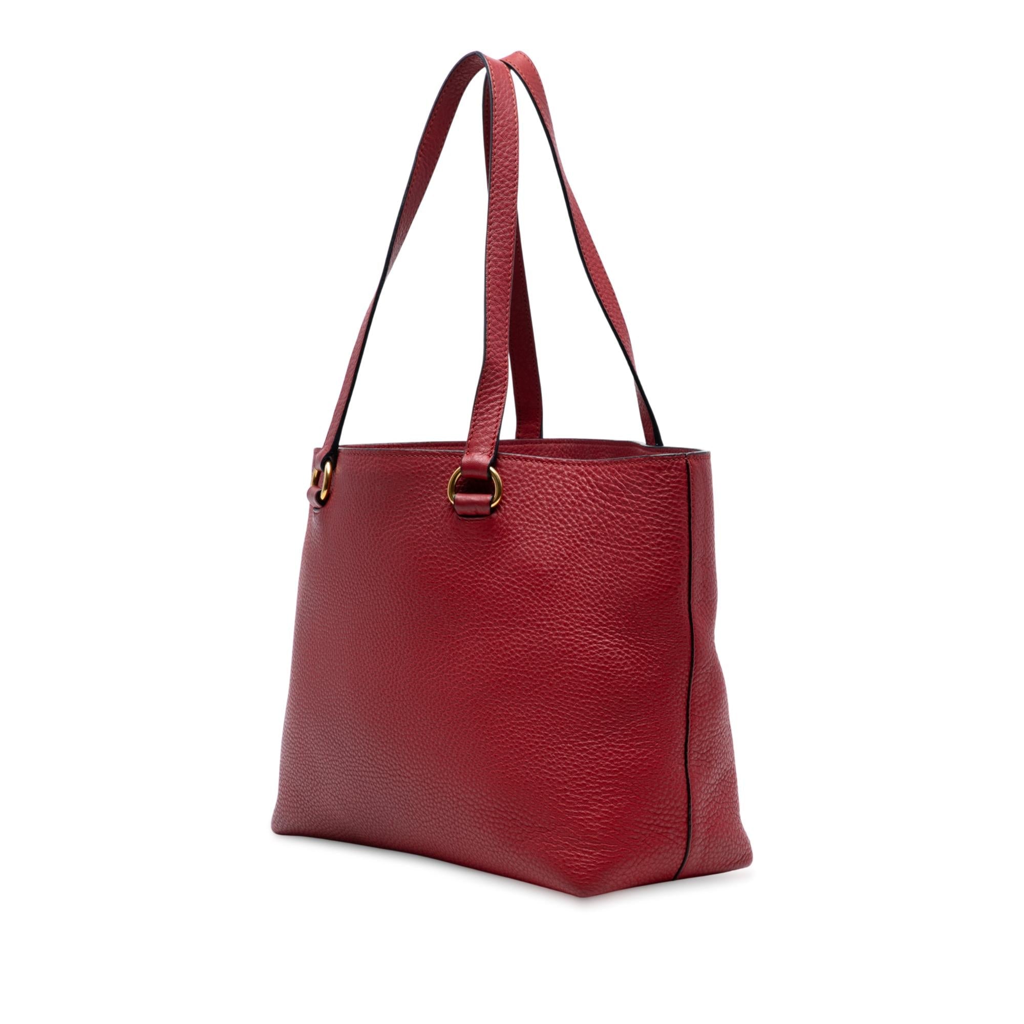 Prada Vitello Daino Canapa Logo Tote