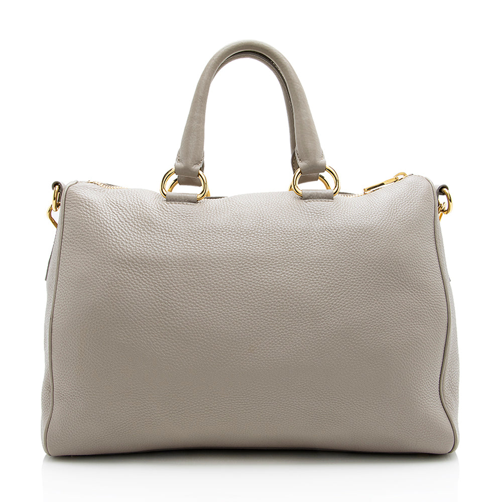Prada Vitello Daino Convertible Zip Tote (SHF-18852)