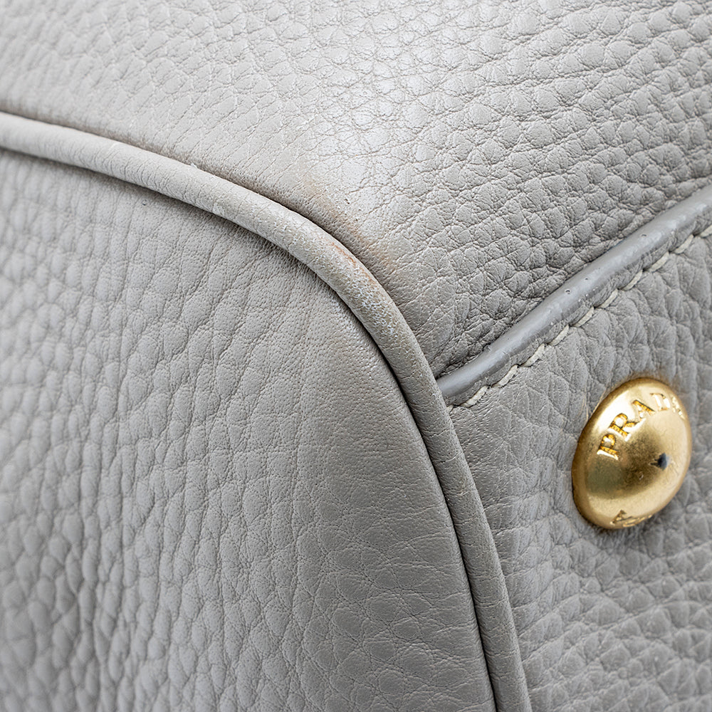 Prada Vitello Daino Convertible Zip Tote (SHF-18852)