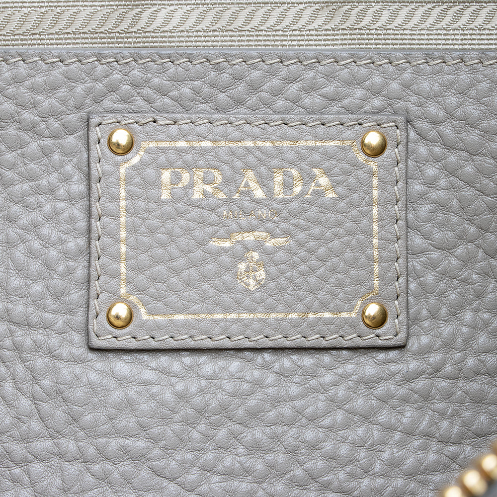 Prada Vitello Daino Convertible Zip Tote (SHF-18852)