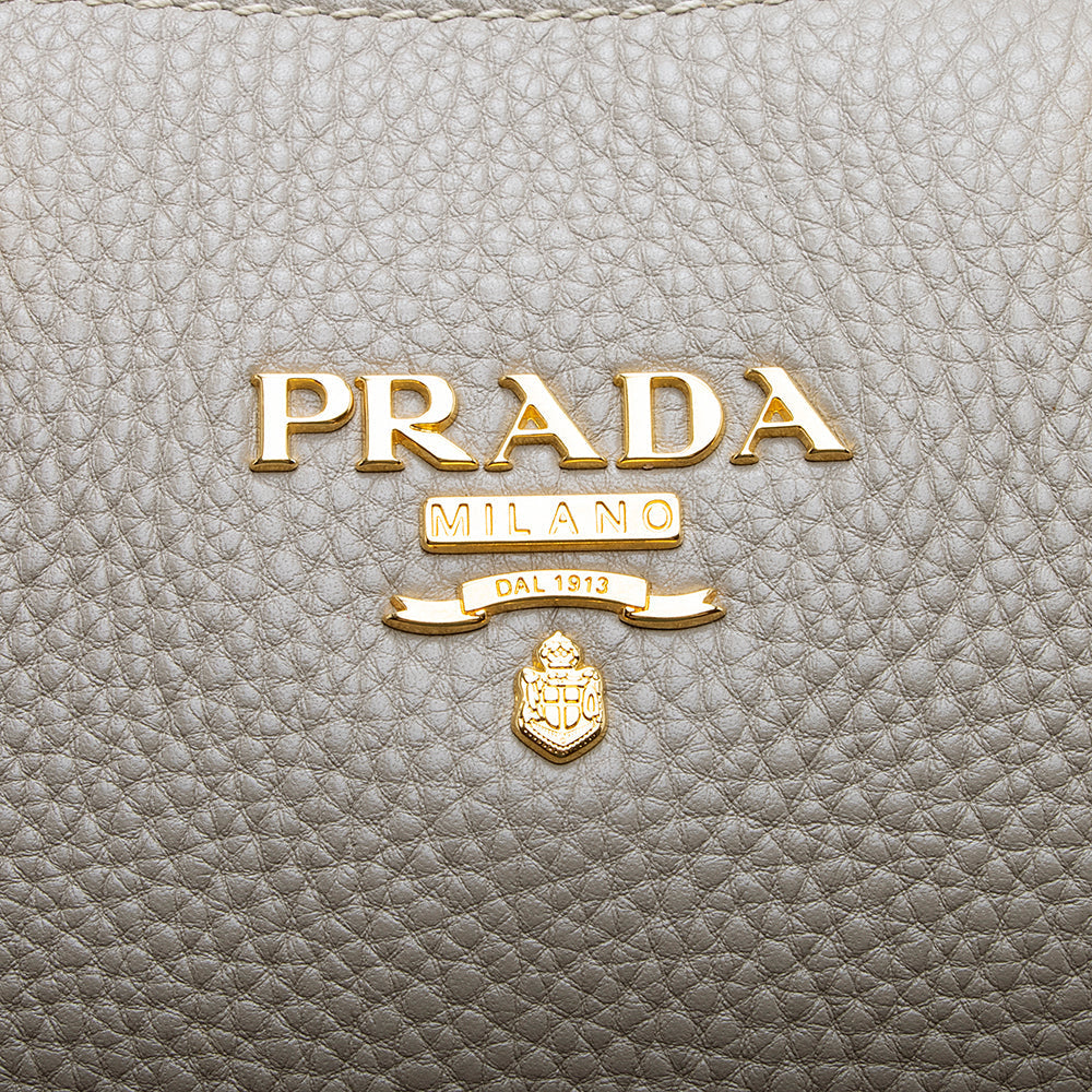 Prada Vitello Daino Convertible Zip Tote (SHF-18852)