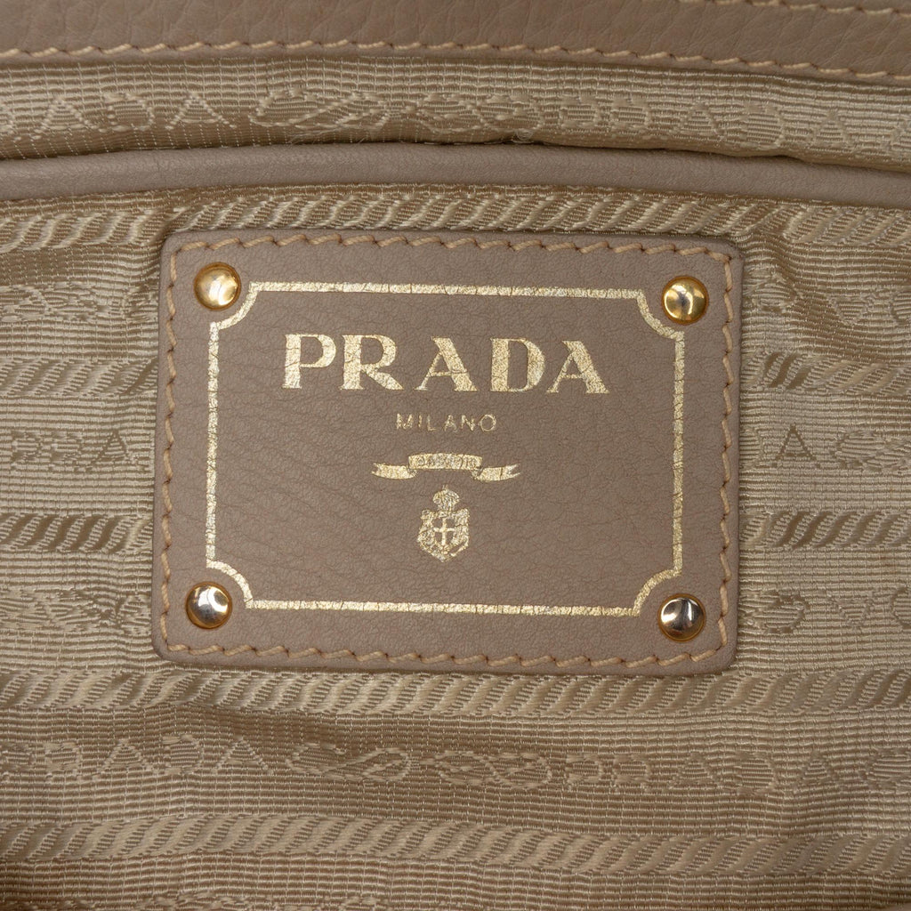 Prada Vitello Daino Double Zip Convertible Tote