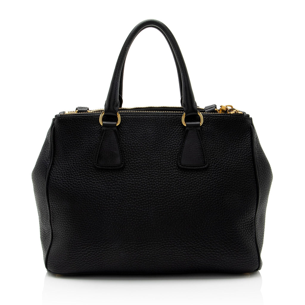 Prada Vitello Daino Double Zip Medium Tote (SHF-Ve4tnw)