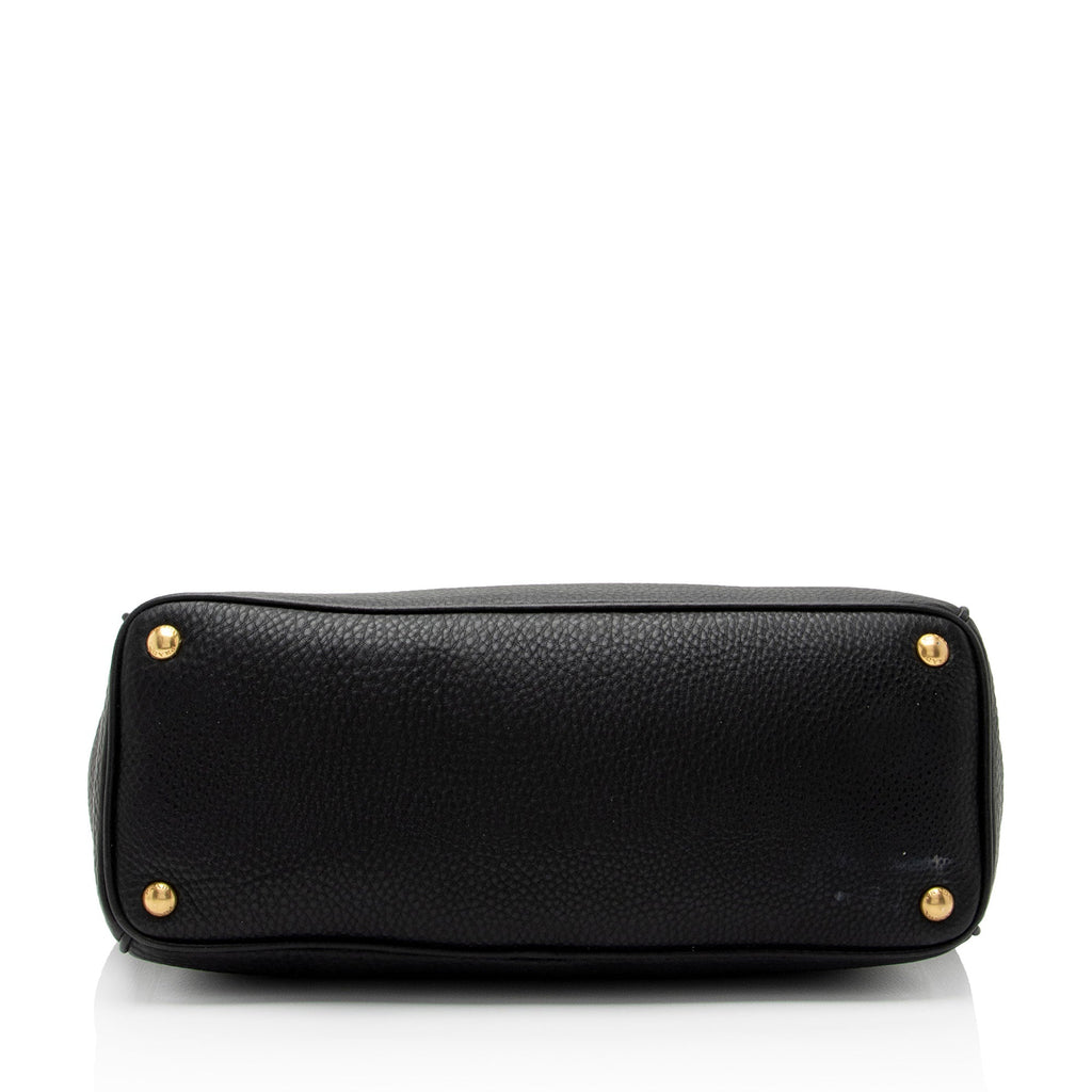 Prada Vitello Daino Double Zip Medium Tote (SHF-Ve4tnw)