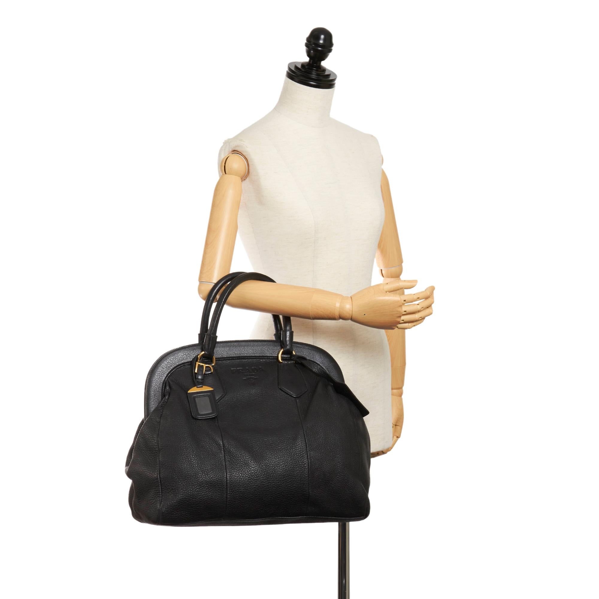 Prada Vitello Daino Frame Tote Bag (SHG-29025)