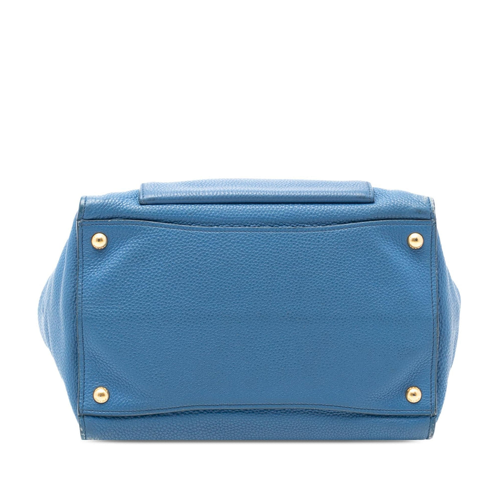 Prada Vitello Daino Front Pocket Open Convertible Tote