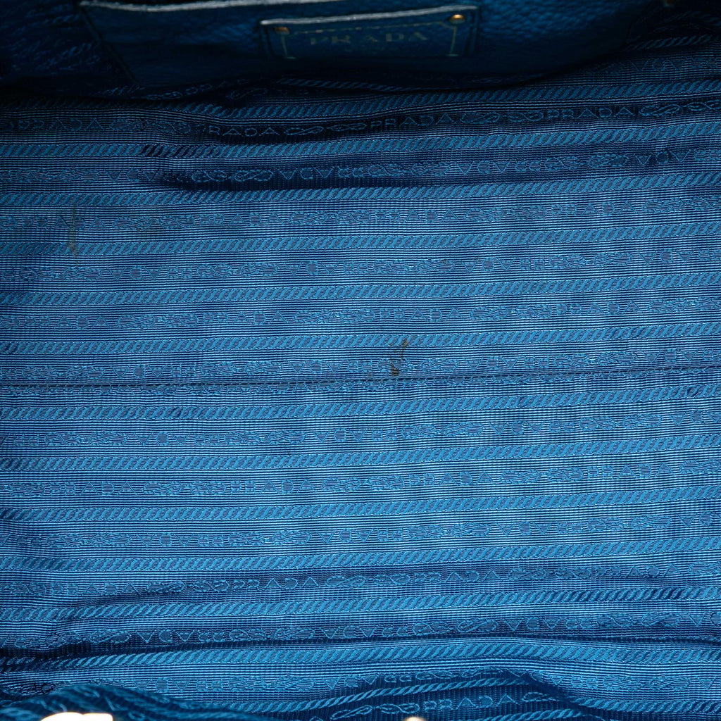 Prada Vitello Daino Front Pocket Open Convertible Tote