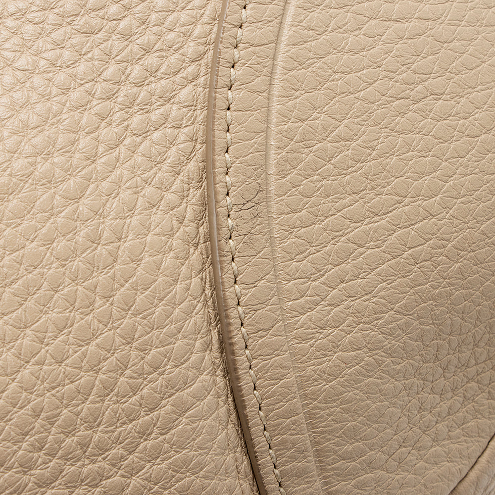 Prada Vitello Daino Leather Pushlock Tote (SHF-16679)