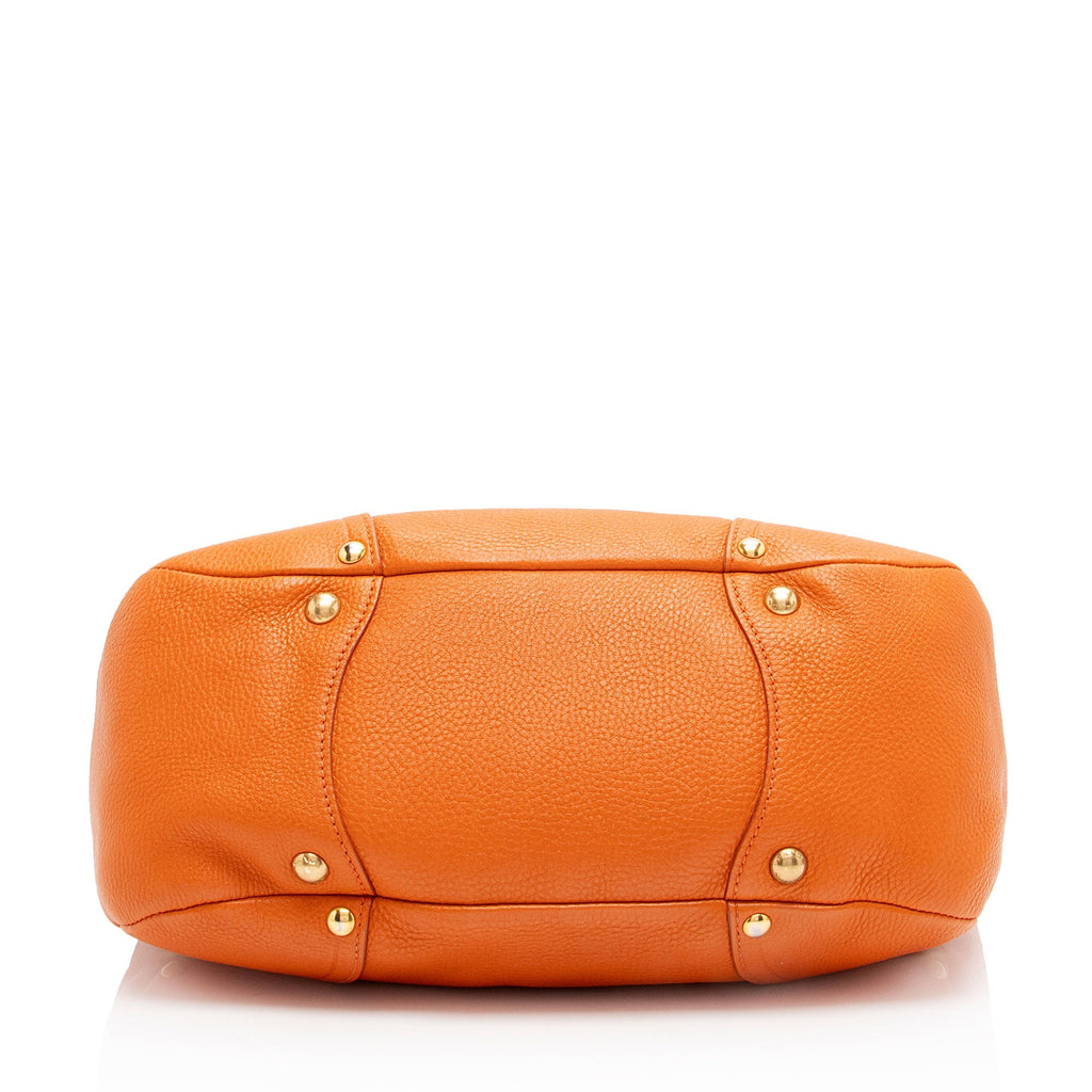 Prada Vitello Daino Leather Pushlock Tote (SHF-IjN3St)