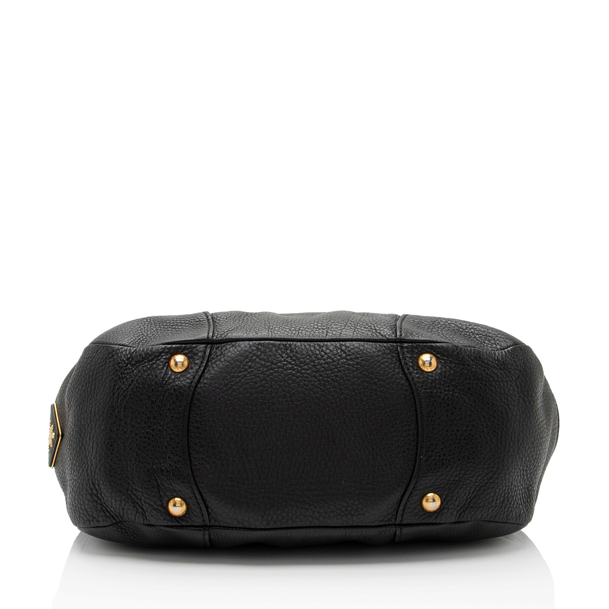 Prada Vitello Daino Leather Pushlock Tote (SHF-hBazVI)
