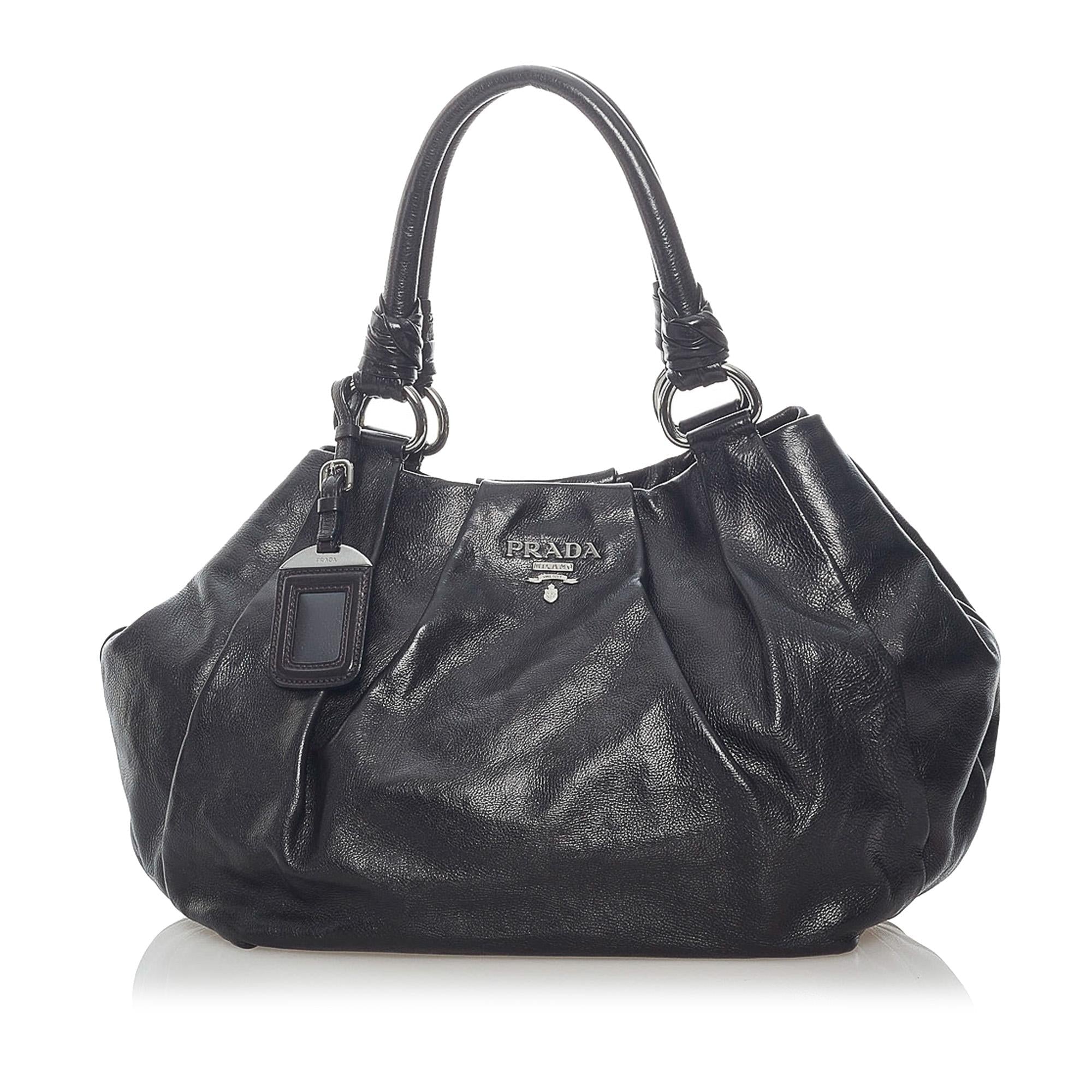 Prada Vitello Daino Leather Tote Bag (SHG-32029)