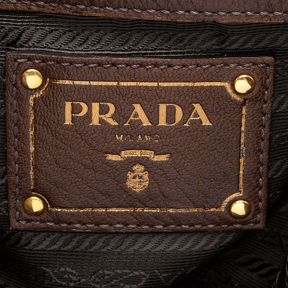 Prada Vitello Daino Leather Tote (SHF-19255)