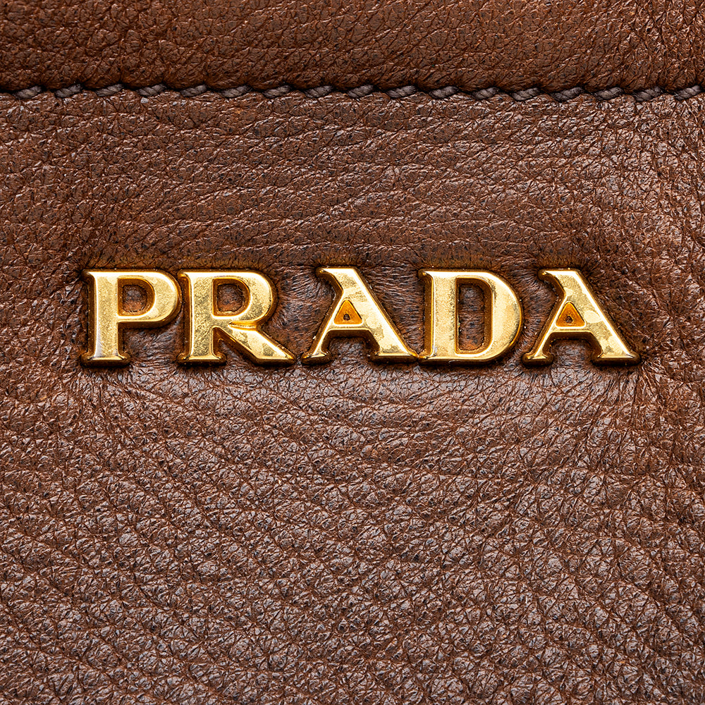 Prada Vitello Daino Leather Tote (SHF-19255)
