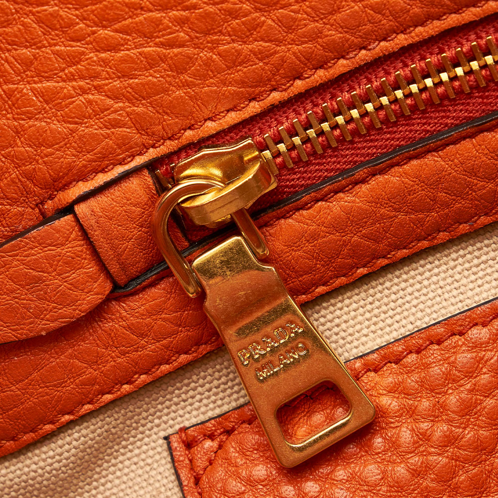 Prada Vitello Daino Leather Tote (SHG-30247)