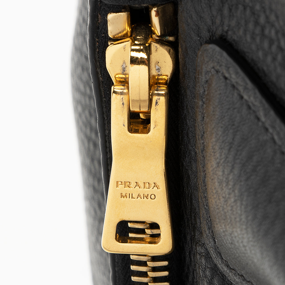 Prada Vitello Daino Leather Twin Pocket Tote (SHF-20265)