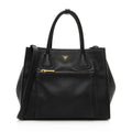 Prada Vitello Daino Leather Twin Pocket Tote (SHF-20265)