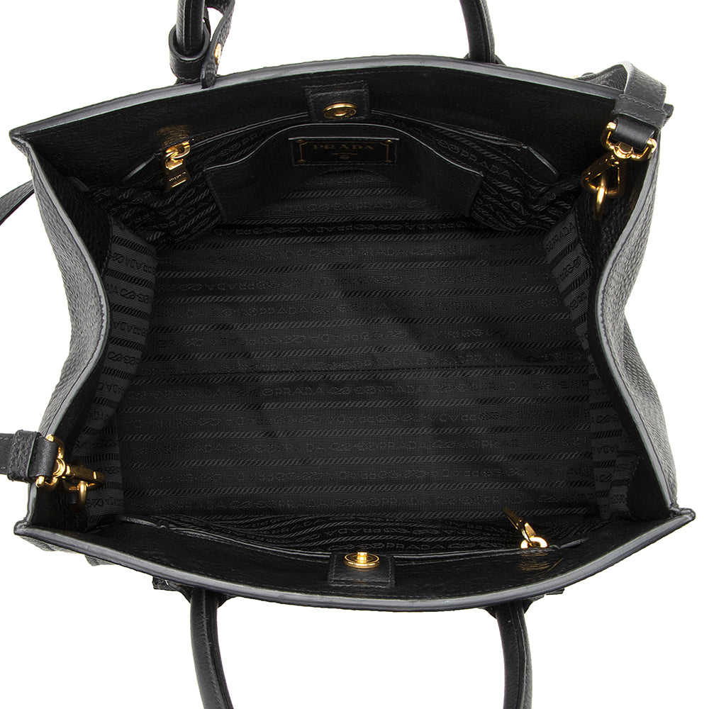 Prada Vitello Daino Leather Twin Pocket Tote (SHF-20265)