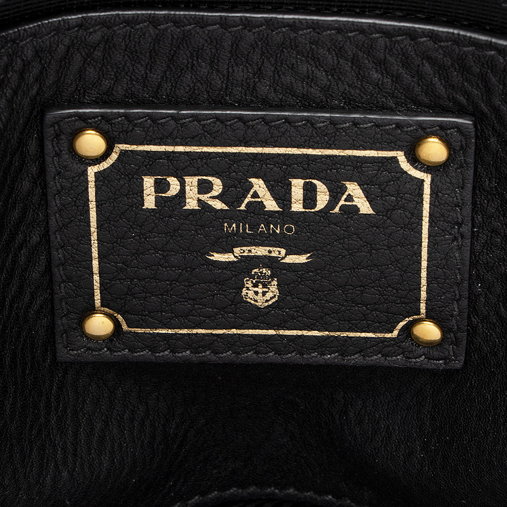 Prada Vitello Daino Leather Twin Pocket Tote (SHF-20265)