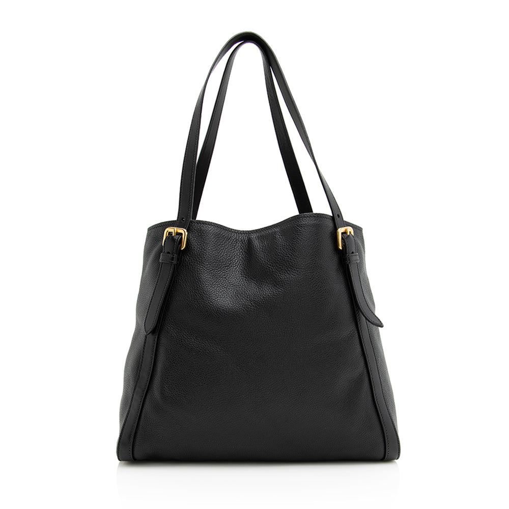 Prada Vitello Daino North South Tote (SHF-19897)