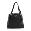 Prada Vitello Daino North South Tote (SHF-19897)