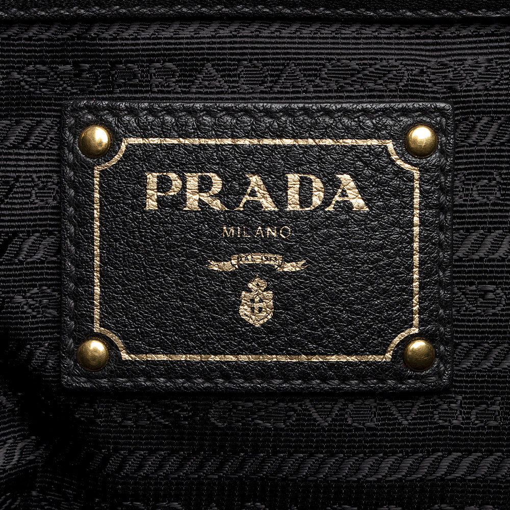 Prada Vitello Daino North South Tote (SHF-19897)