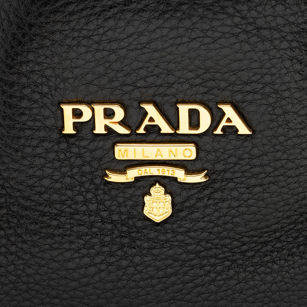 Prada Vitello Daino North South Tote (SHF-19897)