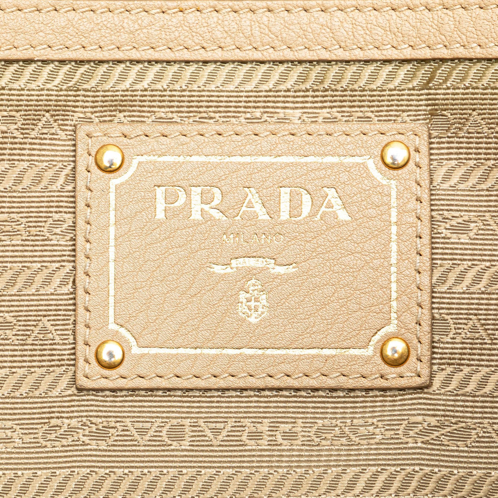 Prada Vitello Daino Open Convertible Tote