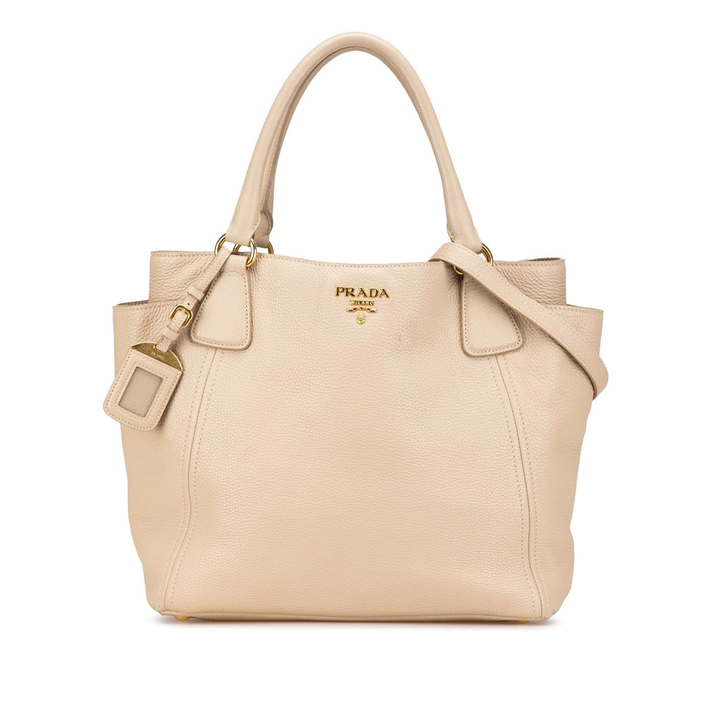 Prada Vitello Daino Open Convertible Tote