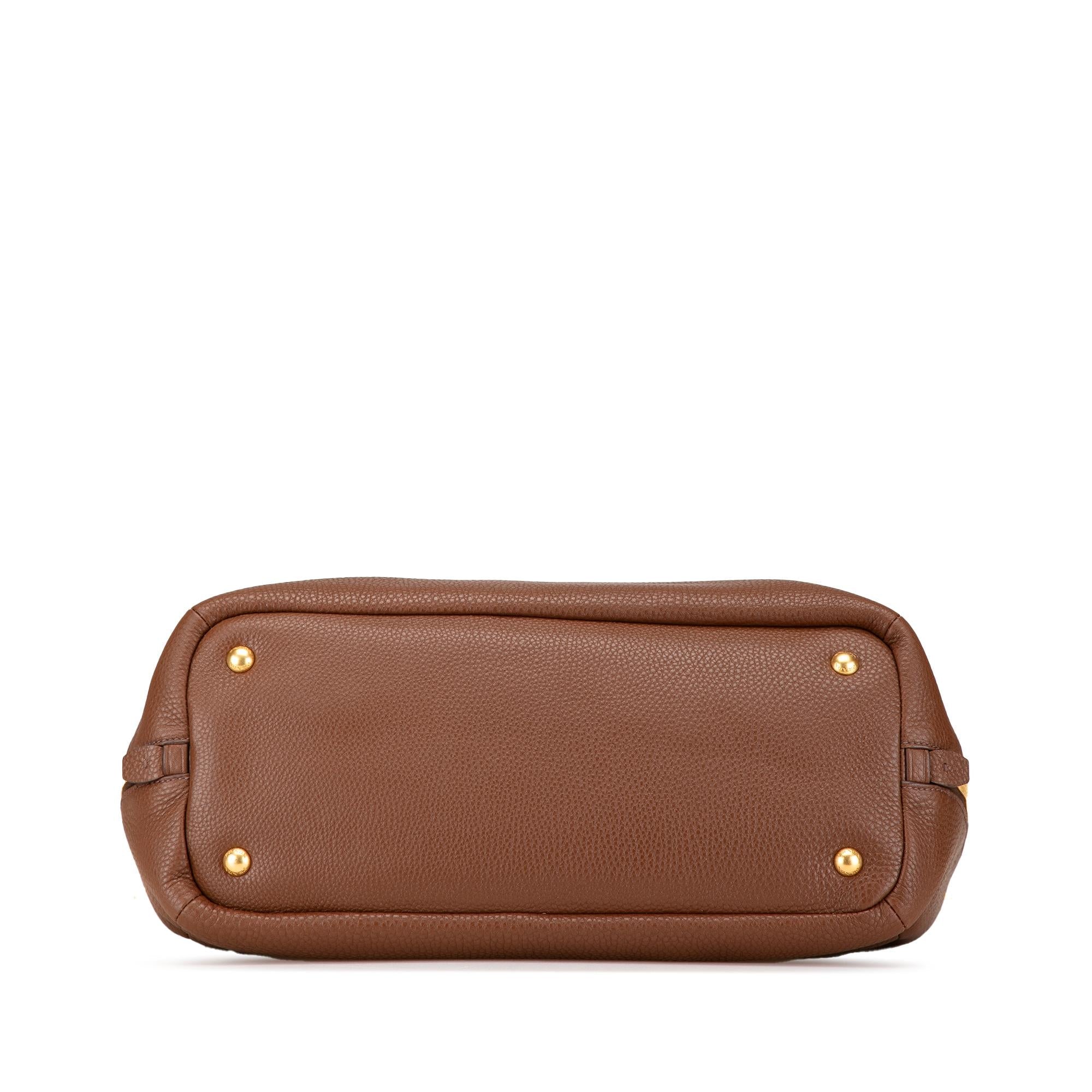 Prada Vitello Daino Open Convertible Tote