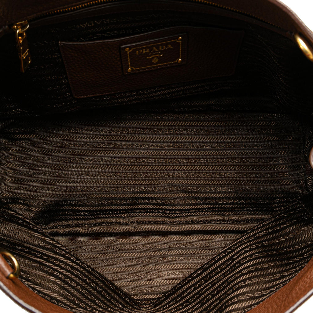 Prada Vitello Daino Open Convertible Tote