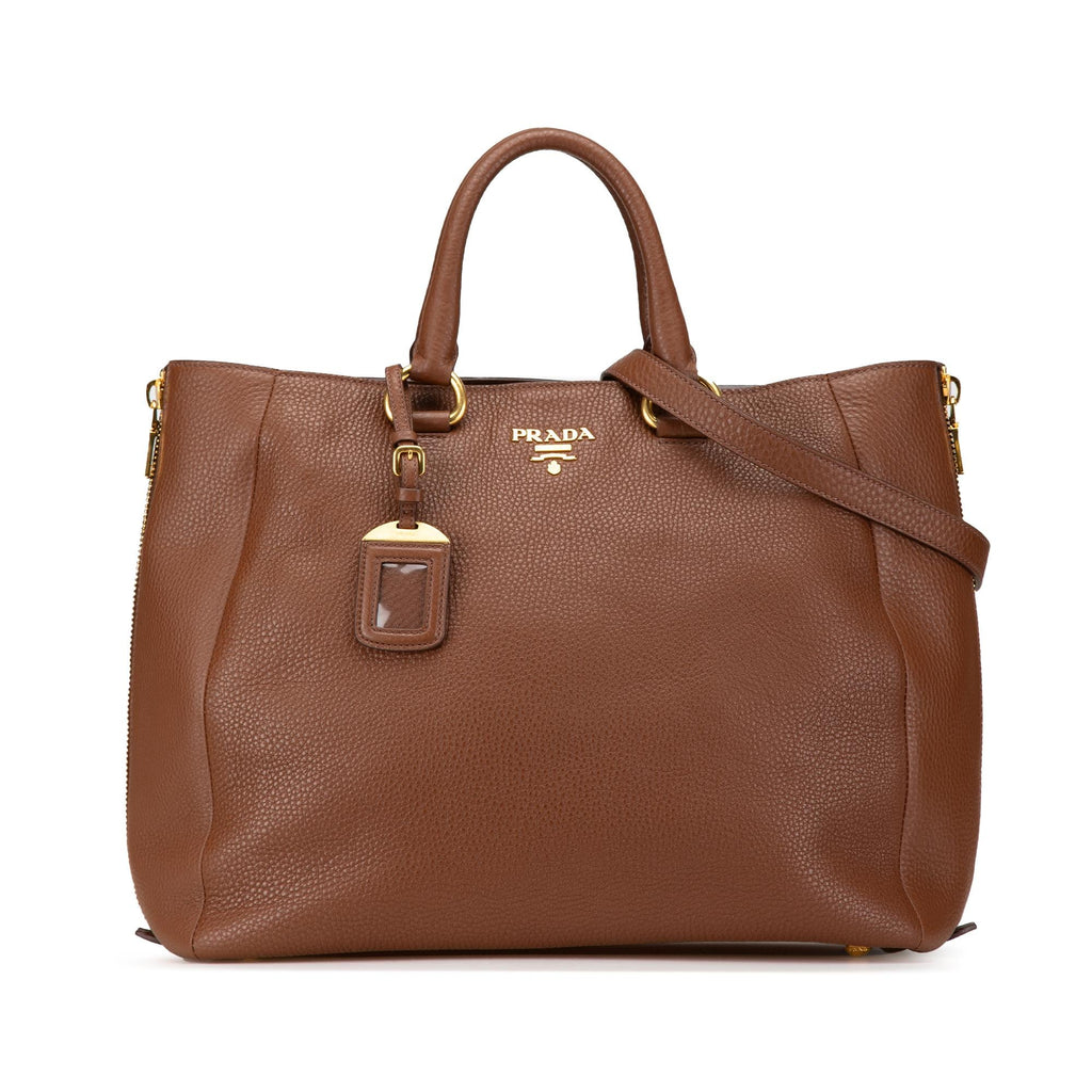 Prada Vitello Daino Open Convertible Tote