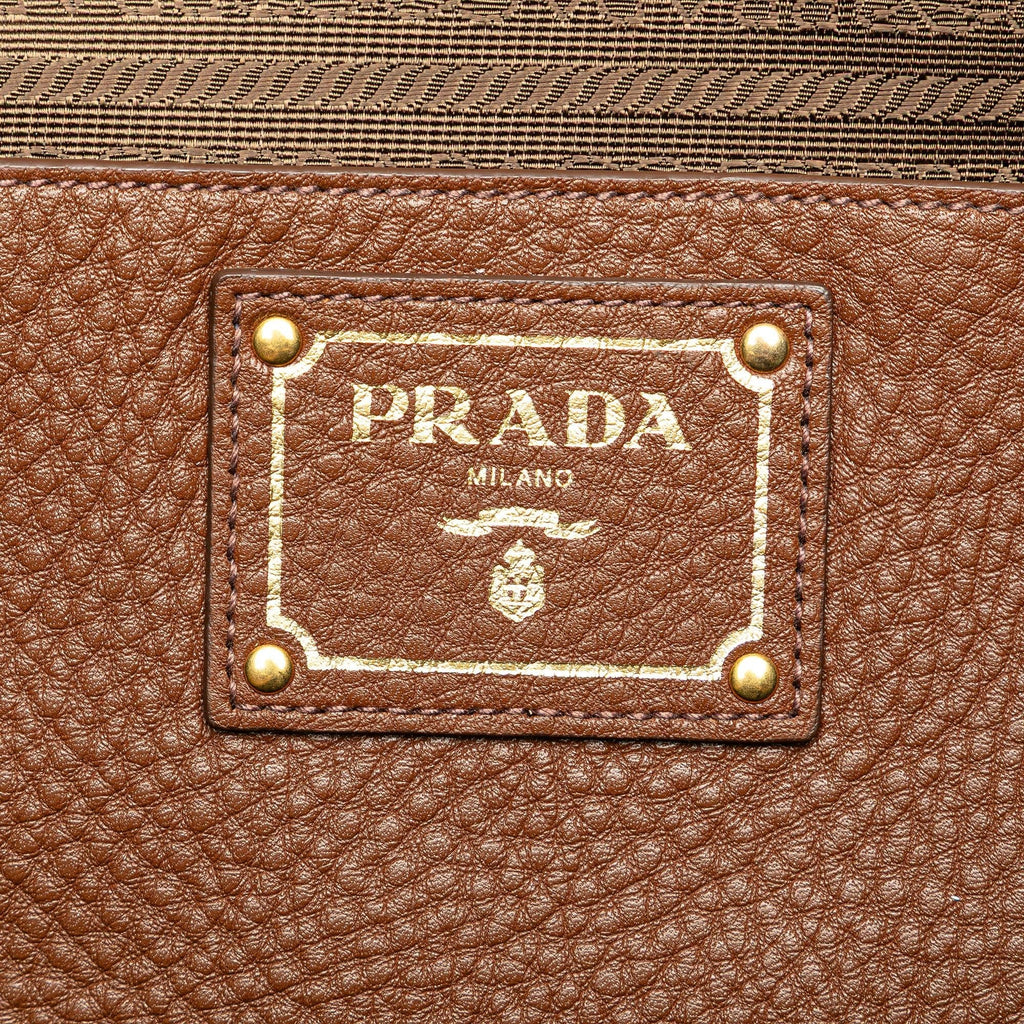 Prada Vitello Daino Open Convertible Tote