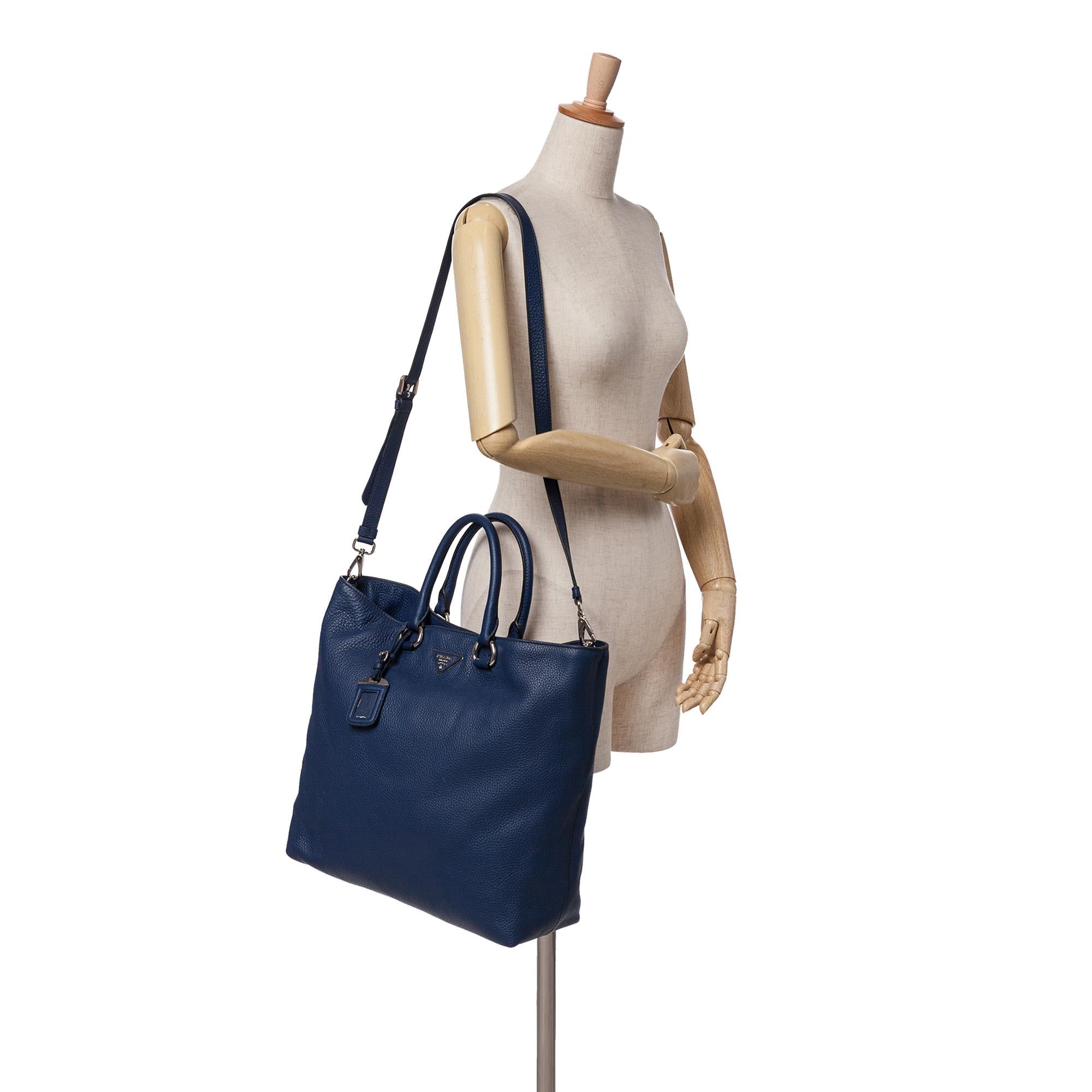 Prada Vitello Daino Open Convertible Tote