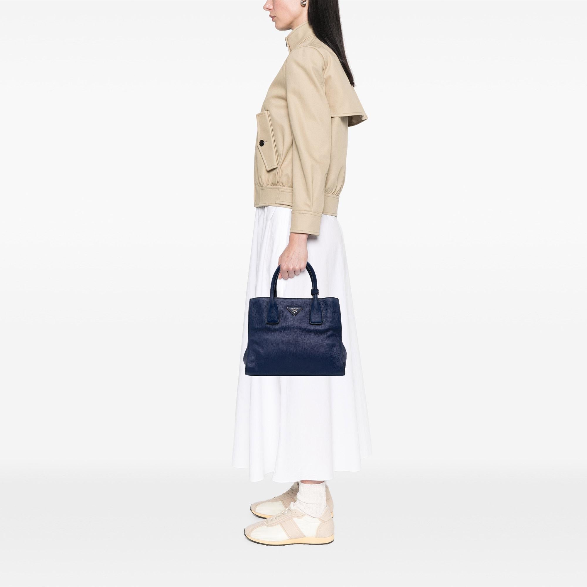 Prada Vitello Daino Open Convertible Tote