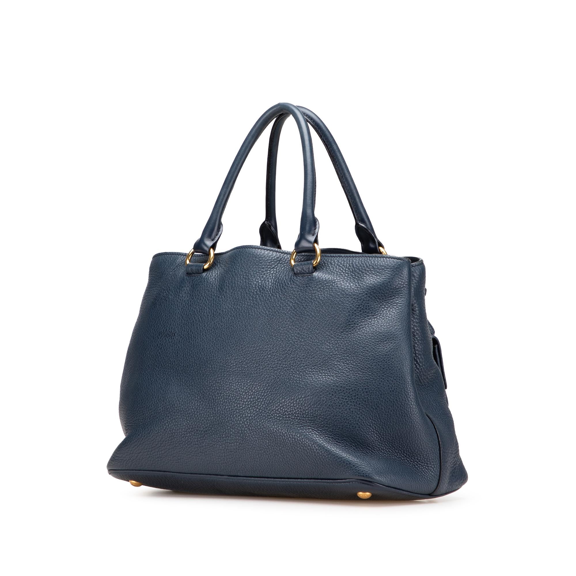Prada Vitello Daino Open Convertible Tote