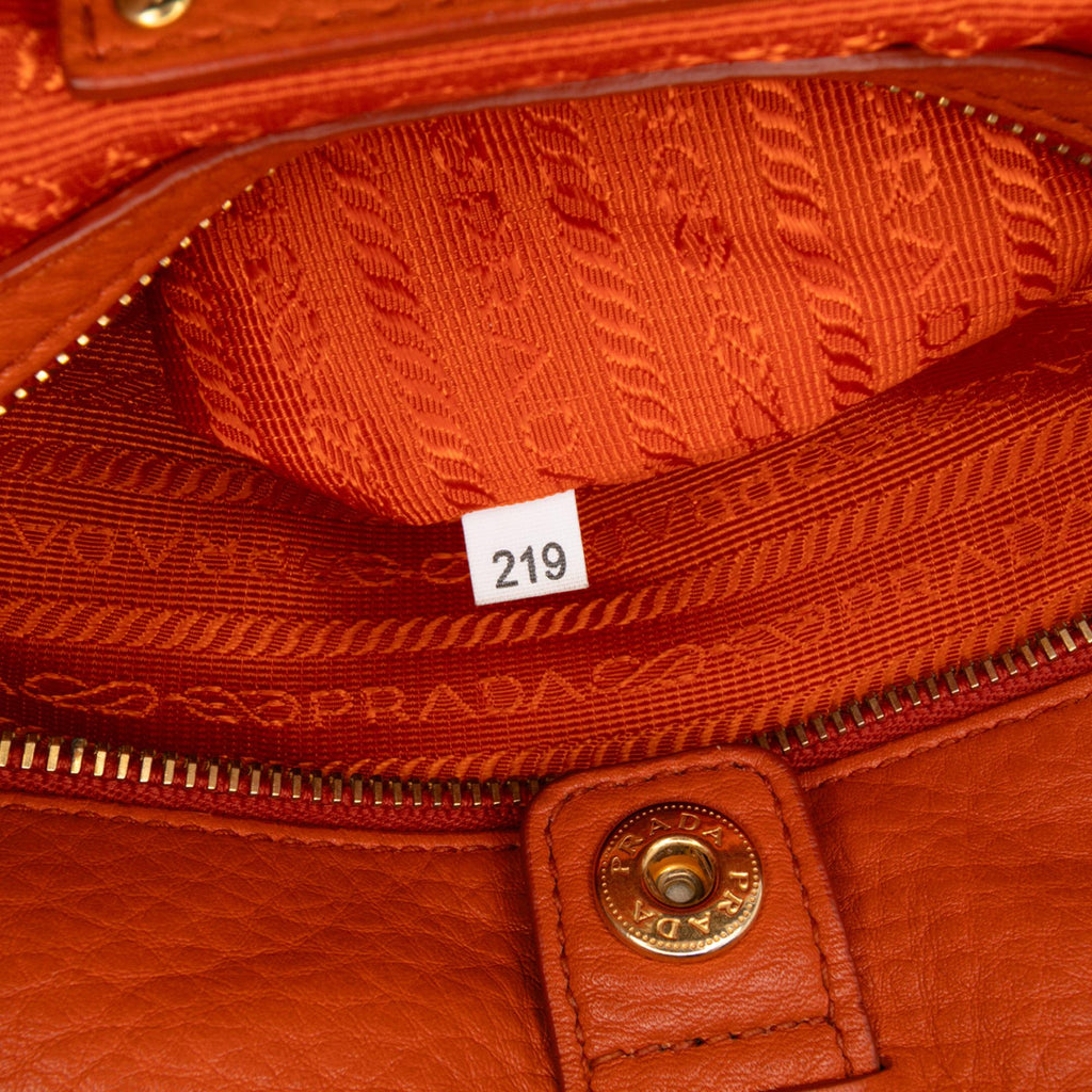 Prada Vitello Daino Open Convertible Tote
