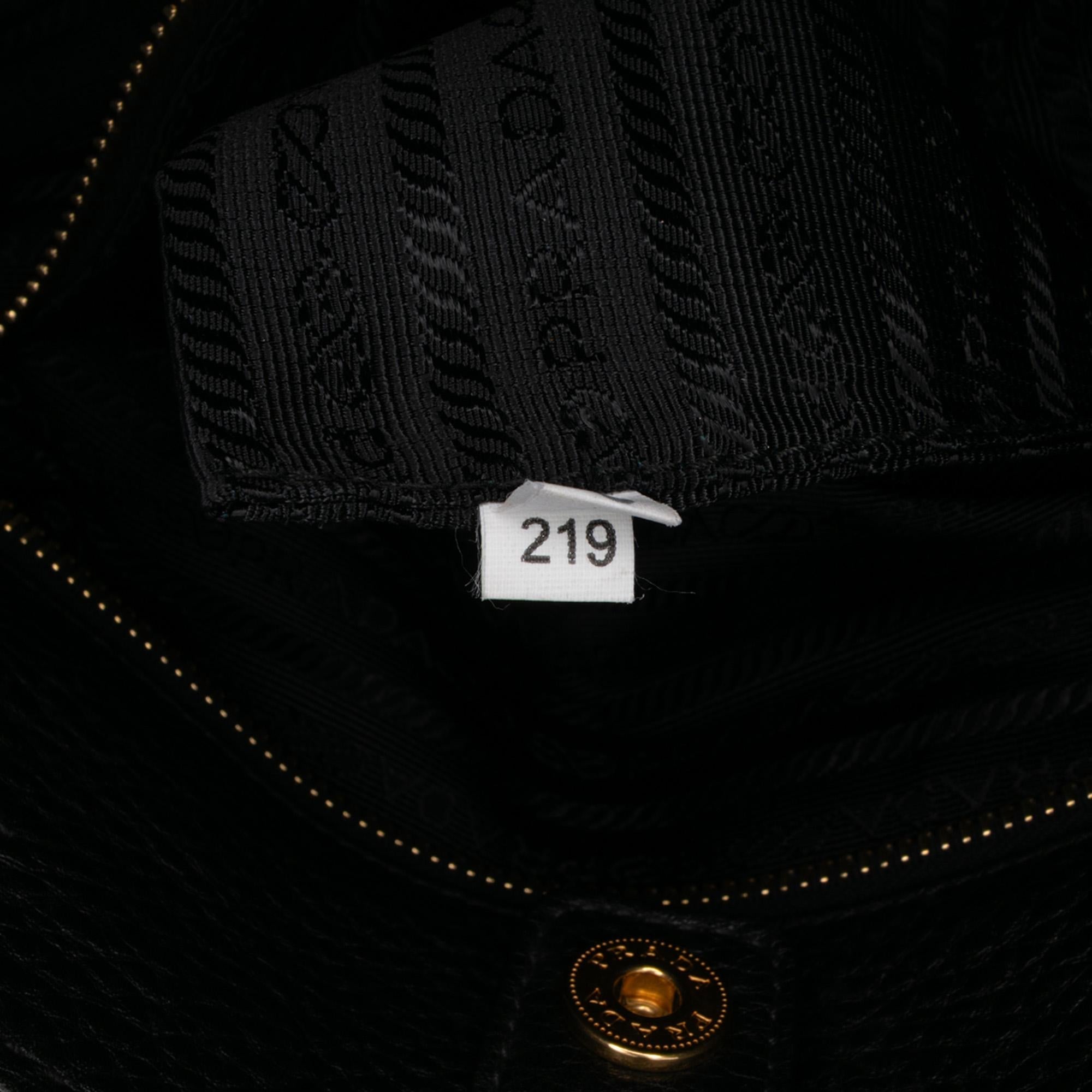 Prada Vitello Daino Open Convertible Tote