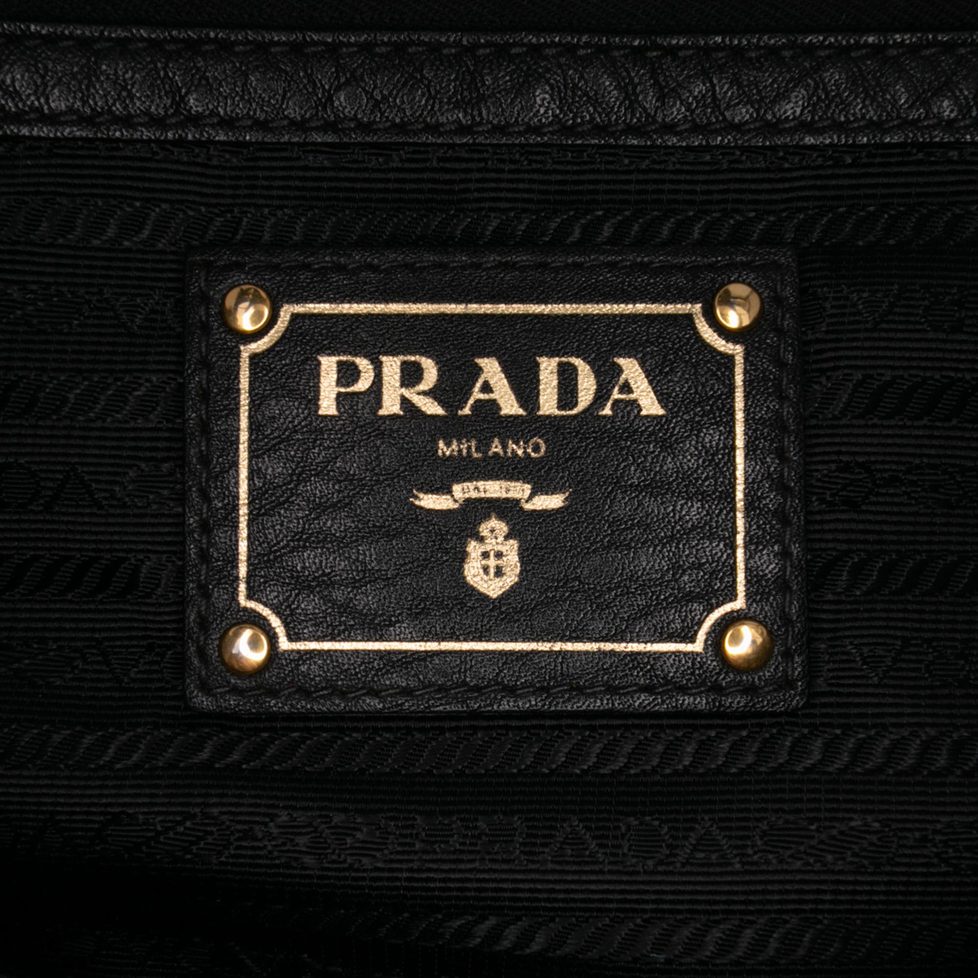 Prada Vitello Daino Open Convertible Tote