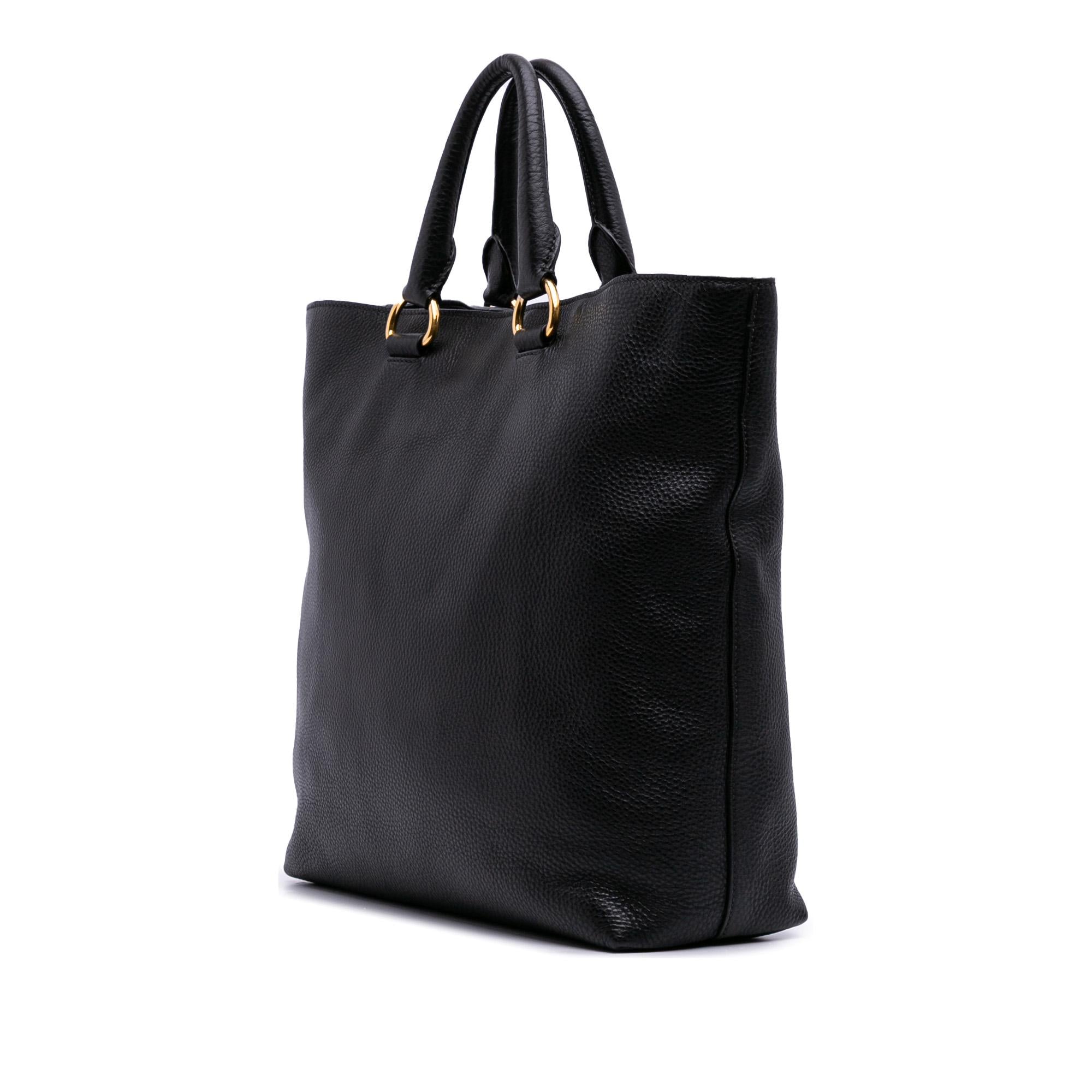Prada Vitello Daino Open Convertible Tote