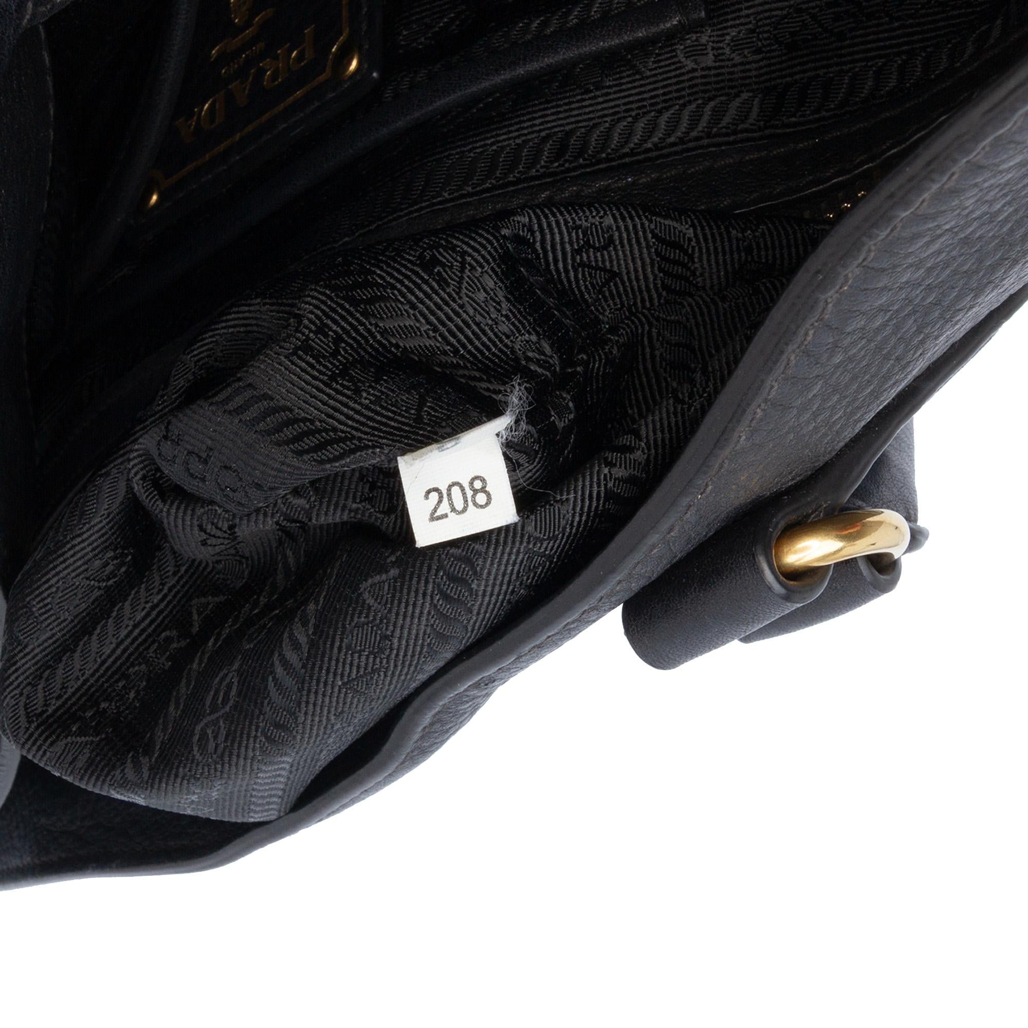 Prada Vitello Daino Open Convertible Tote