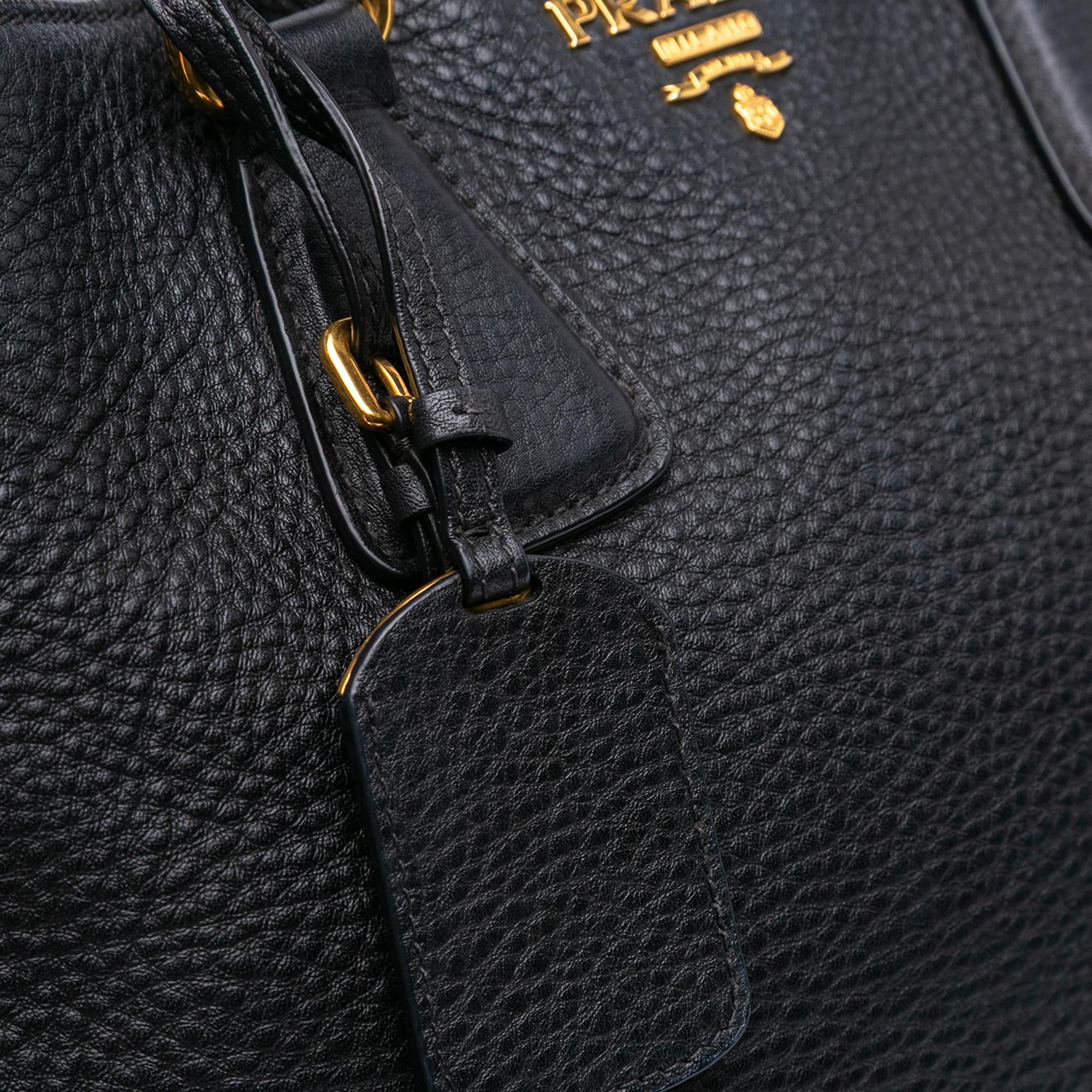 Prada Vitello Daino Open Convertible Tote