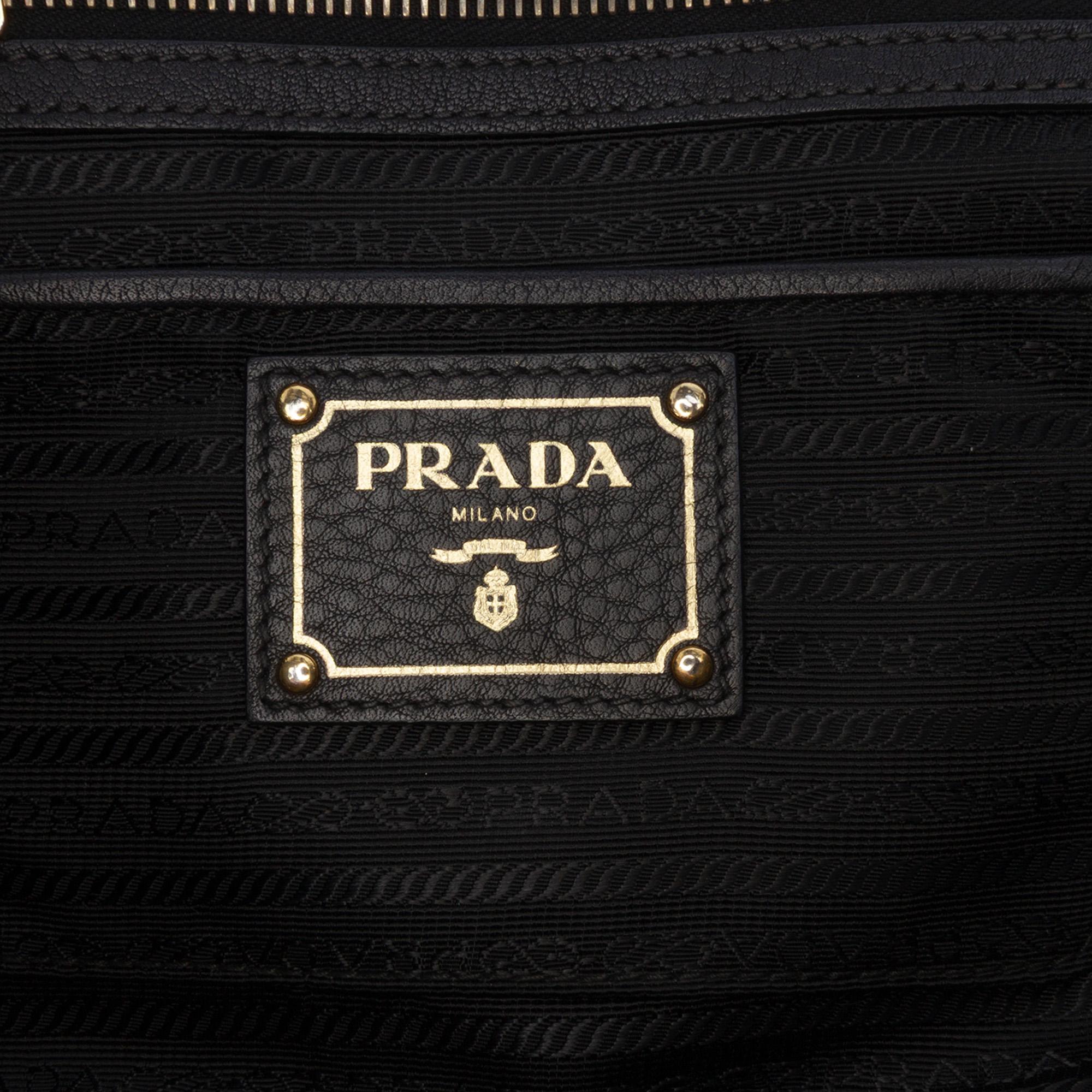 Prada Vitello Daino Open Convertible Tote