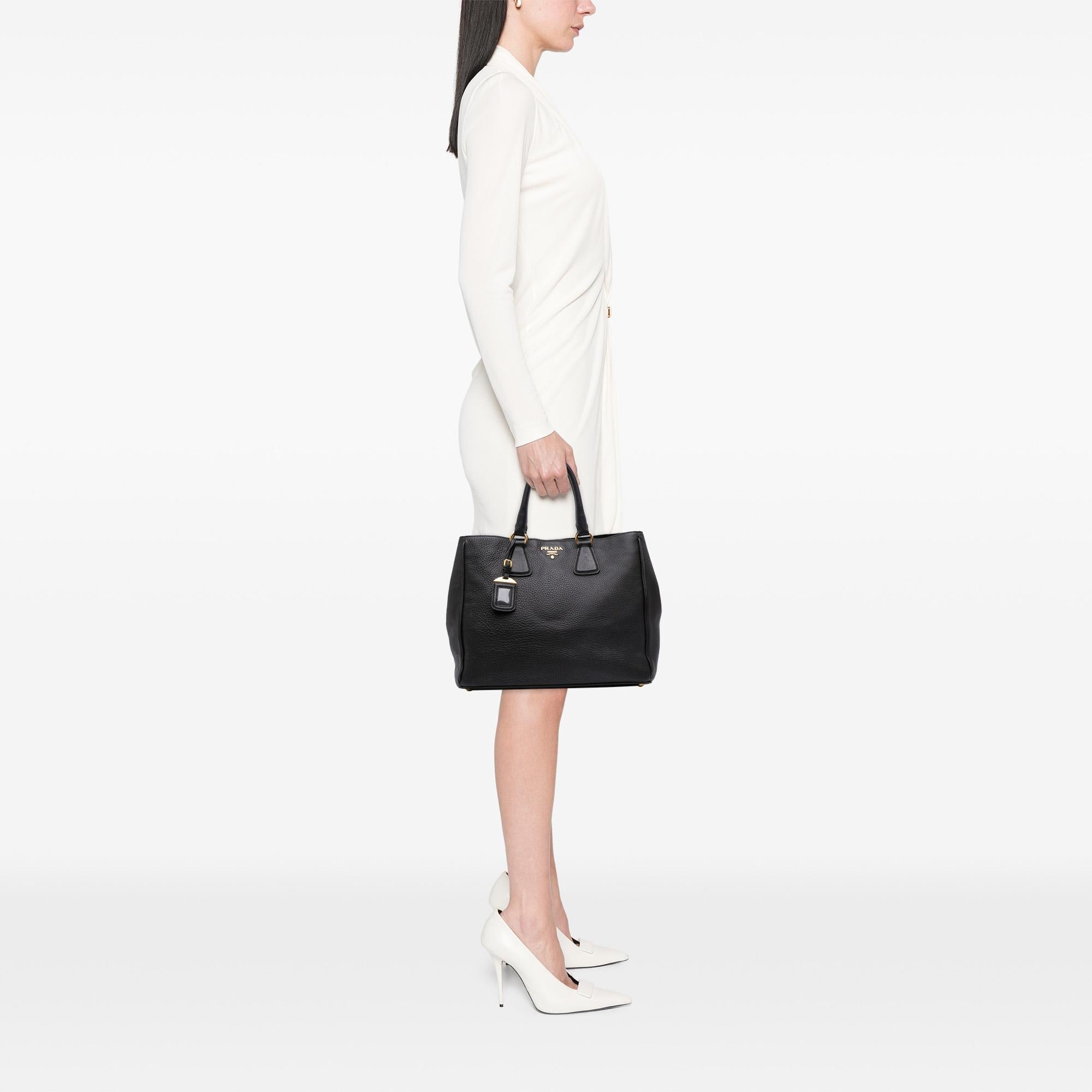 Prada Vitello Daino Open Convertible Tote