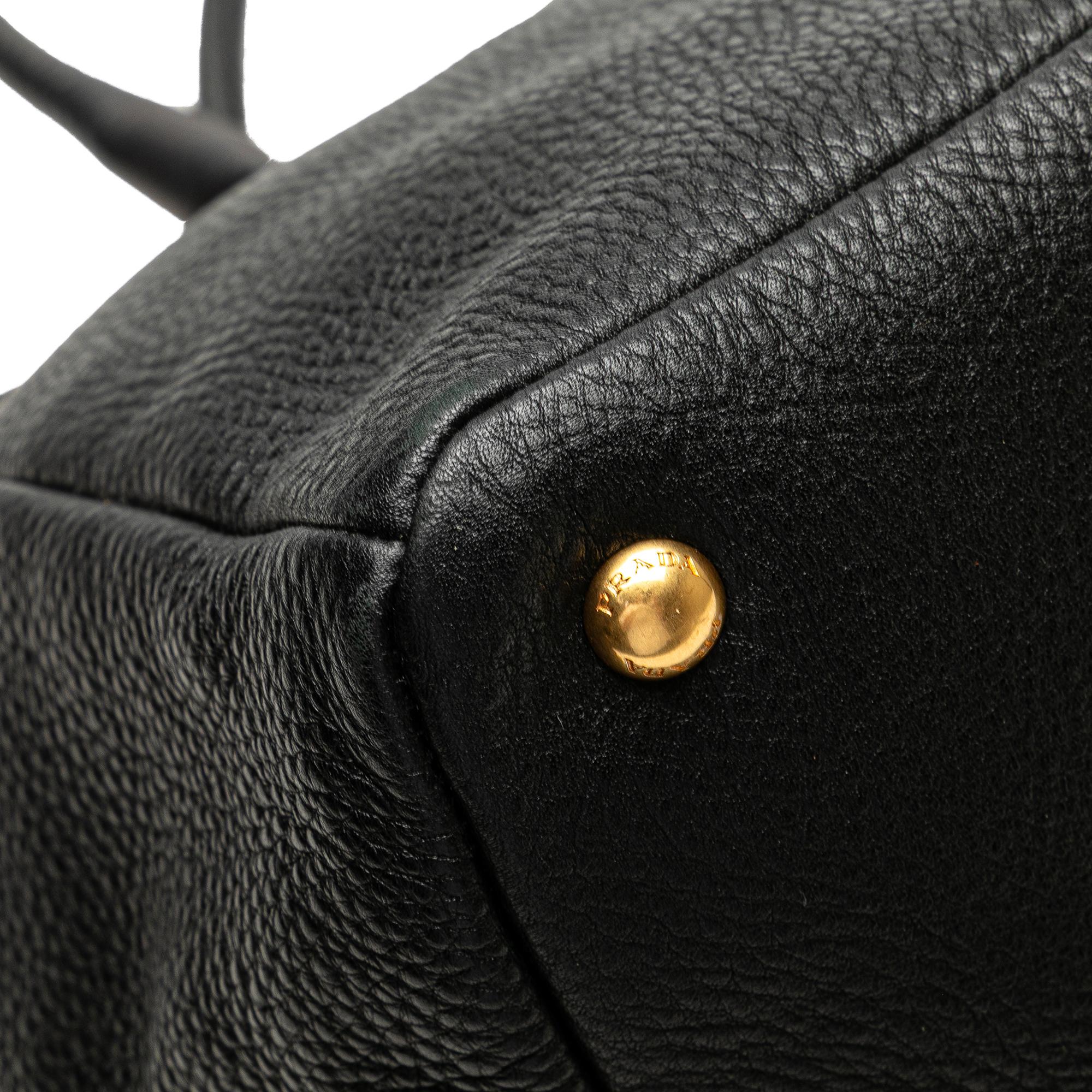 Prada Vitello Daino Open Convertible Tote