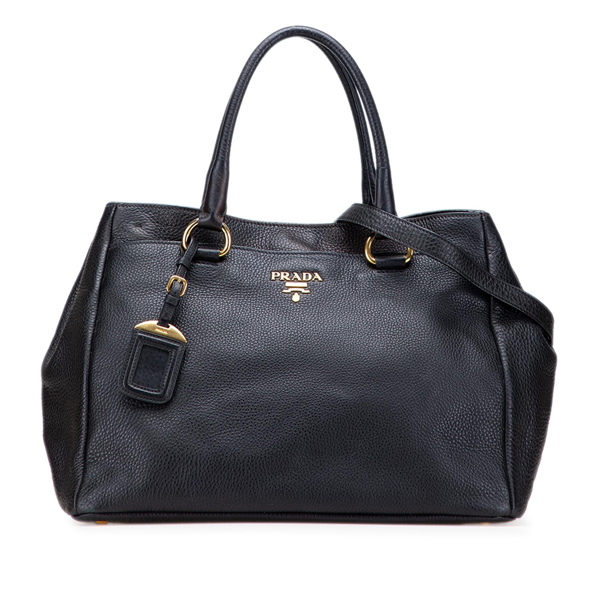 Prada Vitello Daino Open Convertible Tote