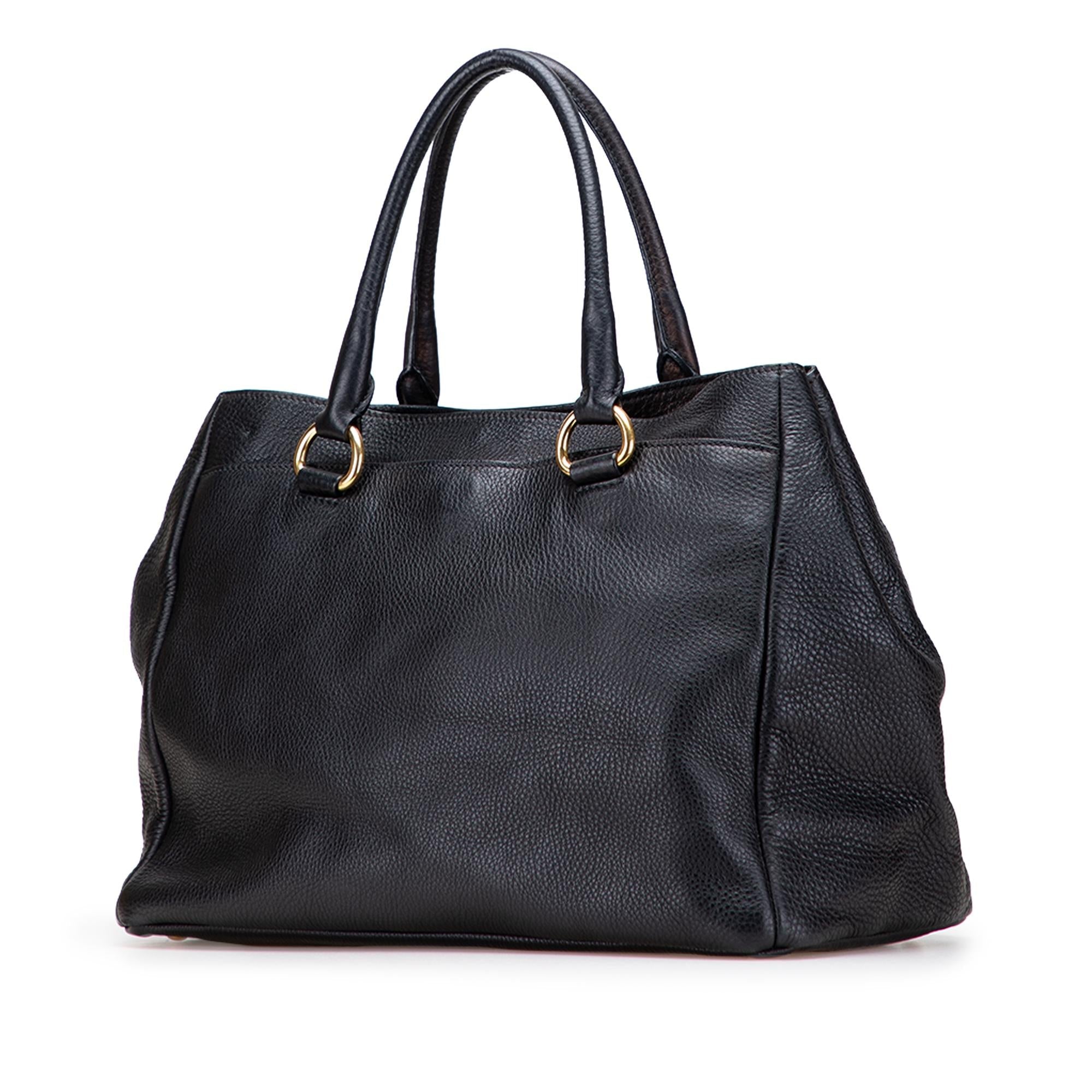 Prada Vitello Daino Open Convertible Tote