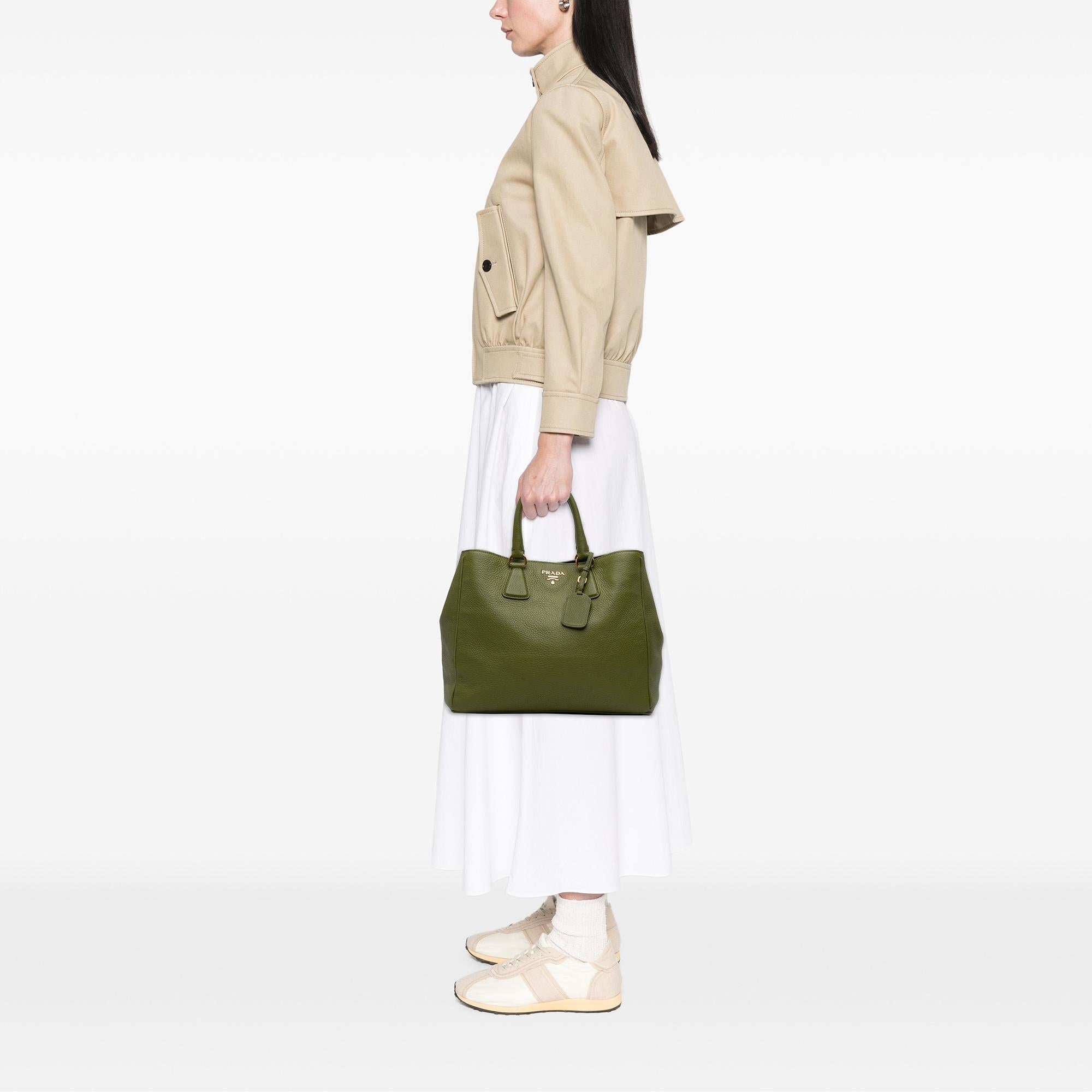 Prada Vitello Daino Open Convertible Tote