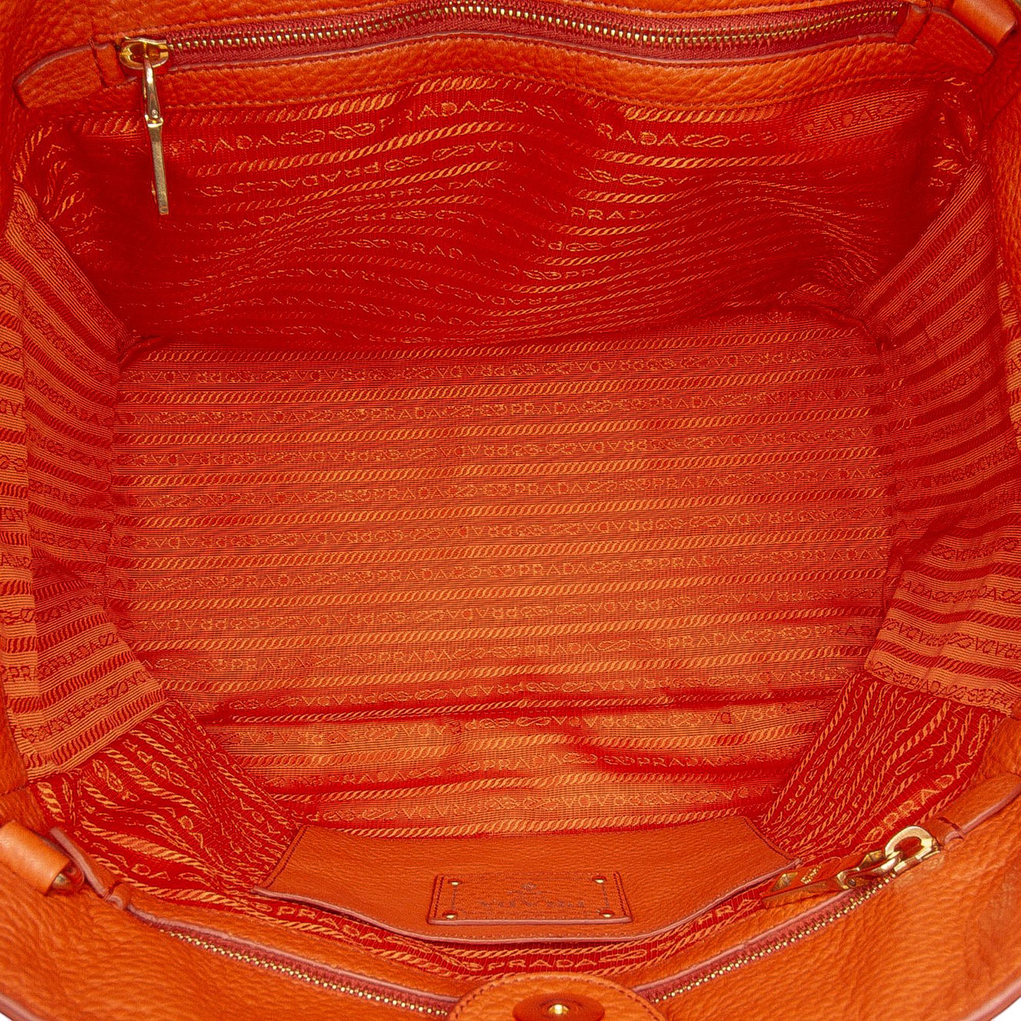 Prada Vitello Daino Open Convertible Tote
